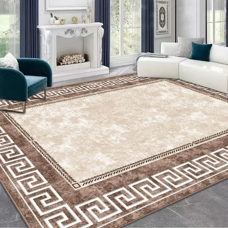 Light Luxury Rugs for Bedroom Anti-slip Bedside Rug Large Area Living Room Decoration Soft Carpet Washable Cloakroom Floor Mat