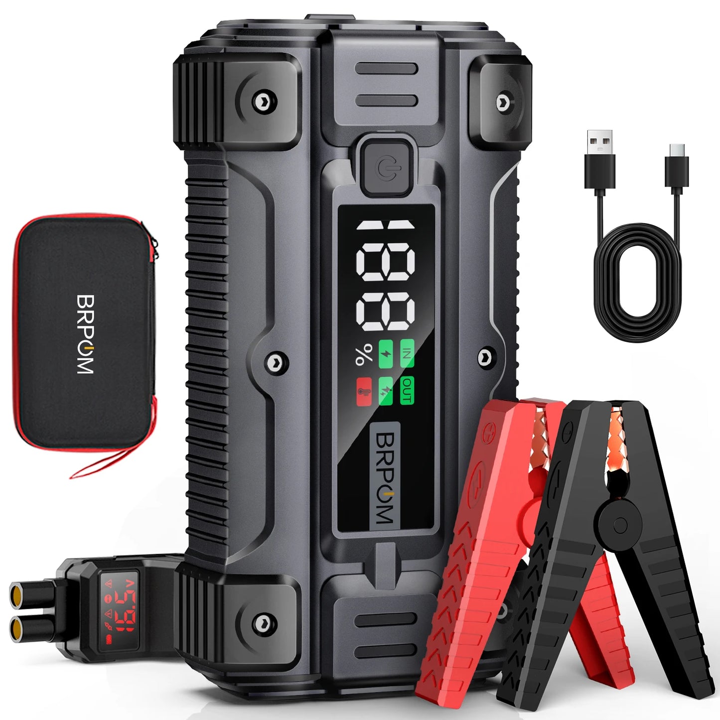 3000A/4000A/5000A Start Power Bank Jump Starter Car Booster External Battery 12V Starting Device for Petrol Diesel Powerbank