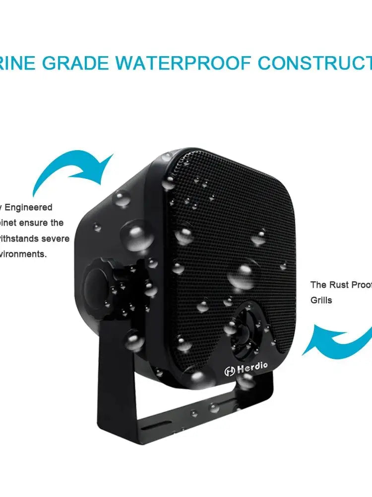Herdio Waterproof Marine Speakers 100 W 4 Inch Motorcycle Audio Speaker Heavy Duty Music Sound System For outdoor ATV UTV