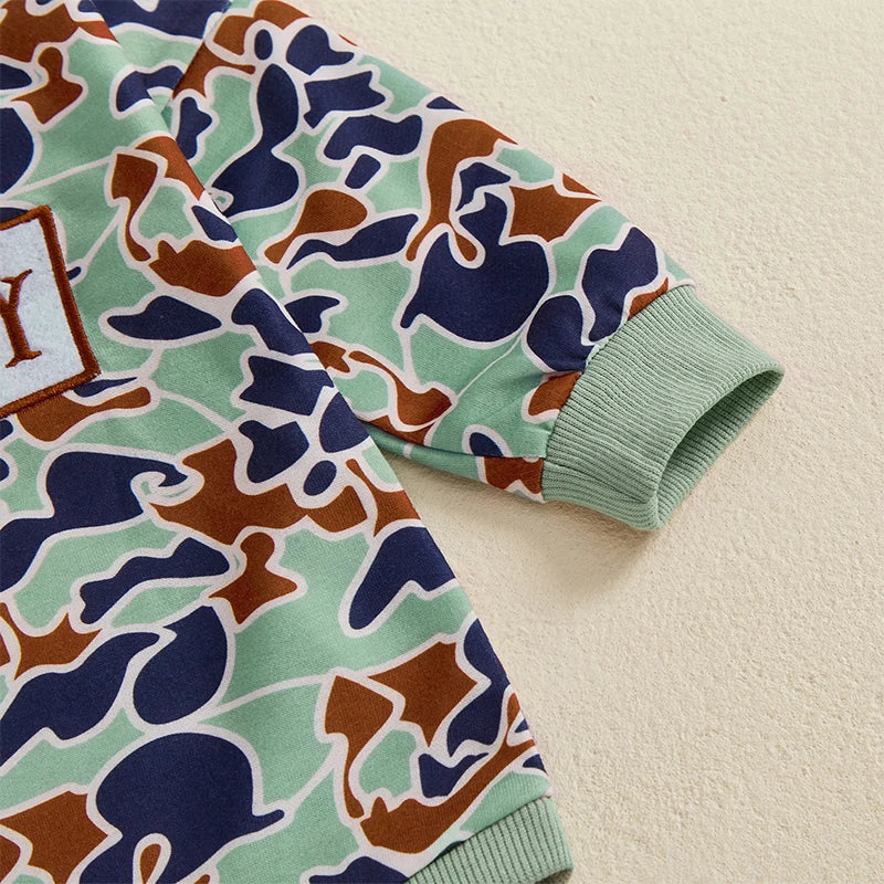 Toddler Boys Winter Overalls Baby Long Sleeve Hooded Jumpsuit Infant Casual Striped Romper with Pockets