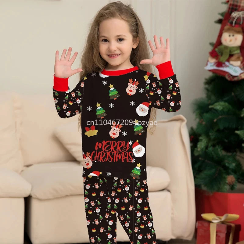 2026 Family Matching Christmas Pajamas Clothes Set Father Mother And Daughter Son Kids Matching Outfit Baby Girl Rompers Pyjamas