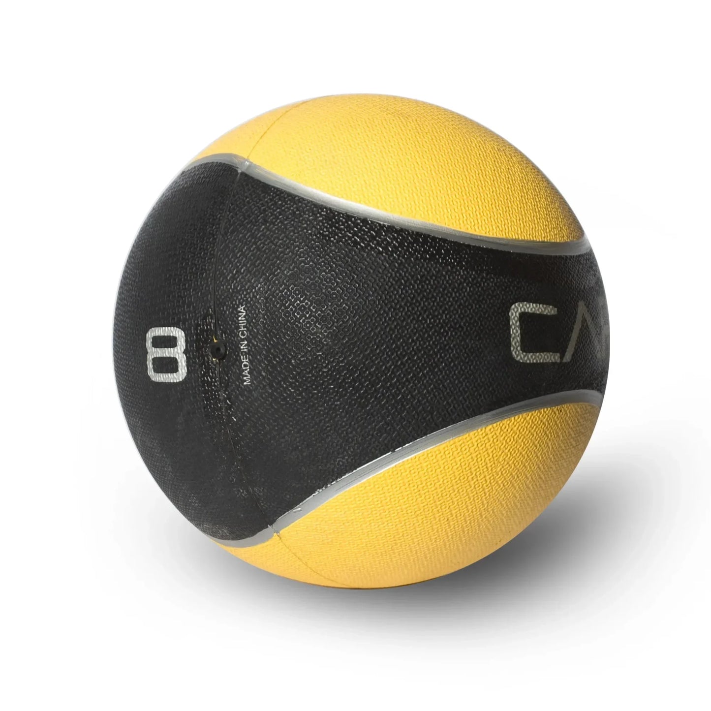 8lb Rubber Medicine Ball, Textured Grip for Strength Training, CrossFit & Gym Workouts, Durable & Bounce Resistant