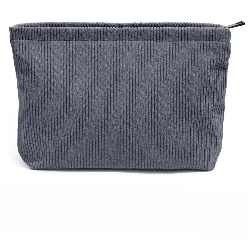 Corduroy Travel Cosmetic Bag Portable Makeup Storage Bag Purses Women Large Capacity Zipper Make Up Organizer Storage Clutch