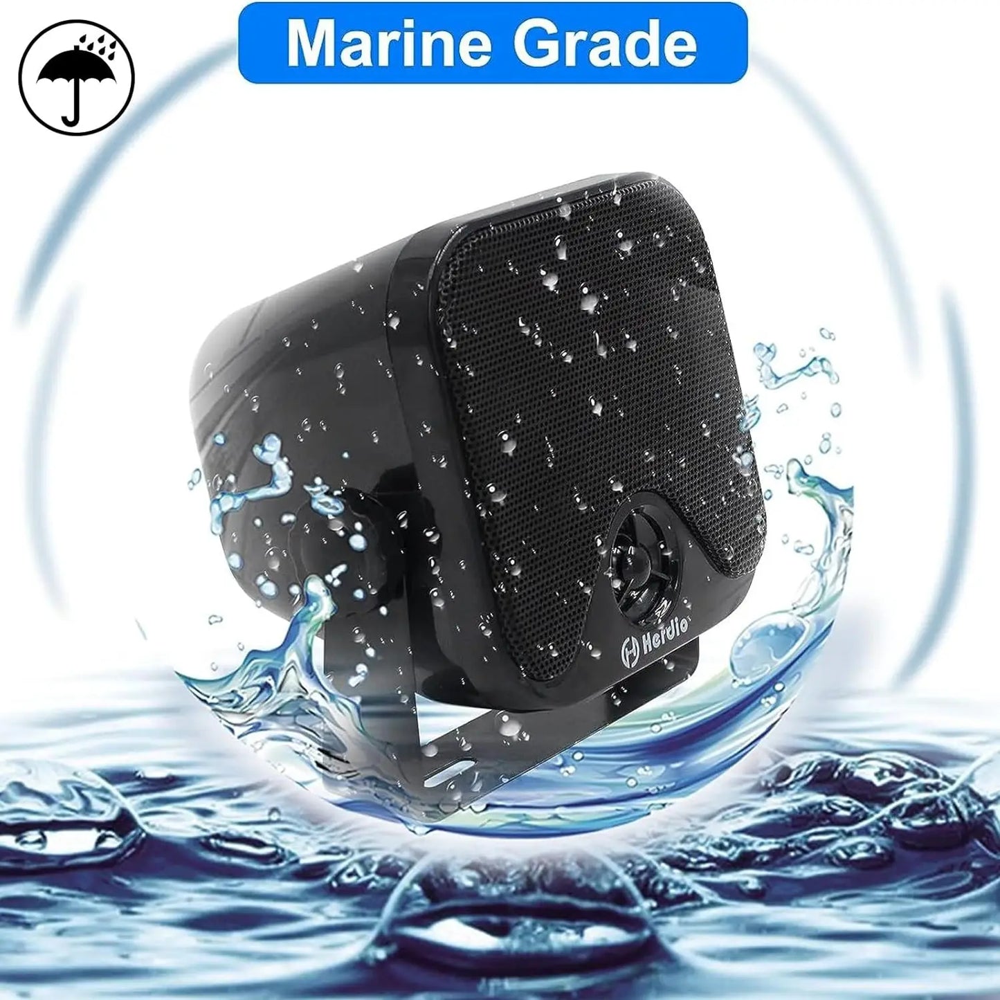 Herdio Waterproof Marine Speakers 100 W 4 Inch Motorcycle Audio Speaker Heavy Duty Music Sound System For outdoor ATV UTV