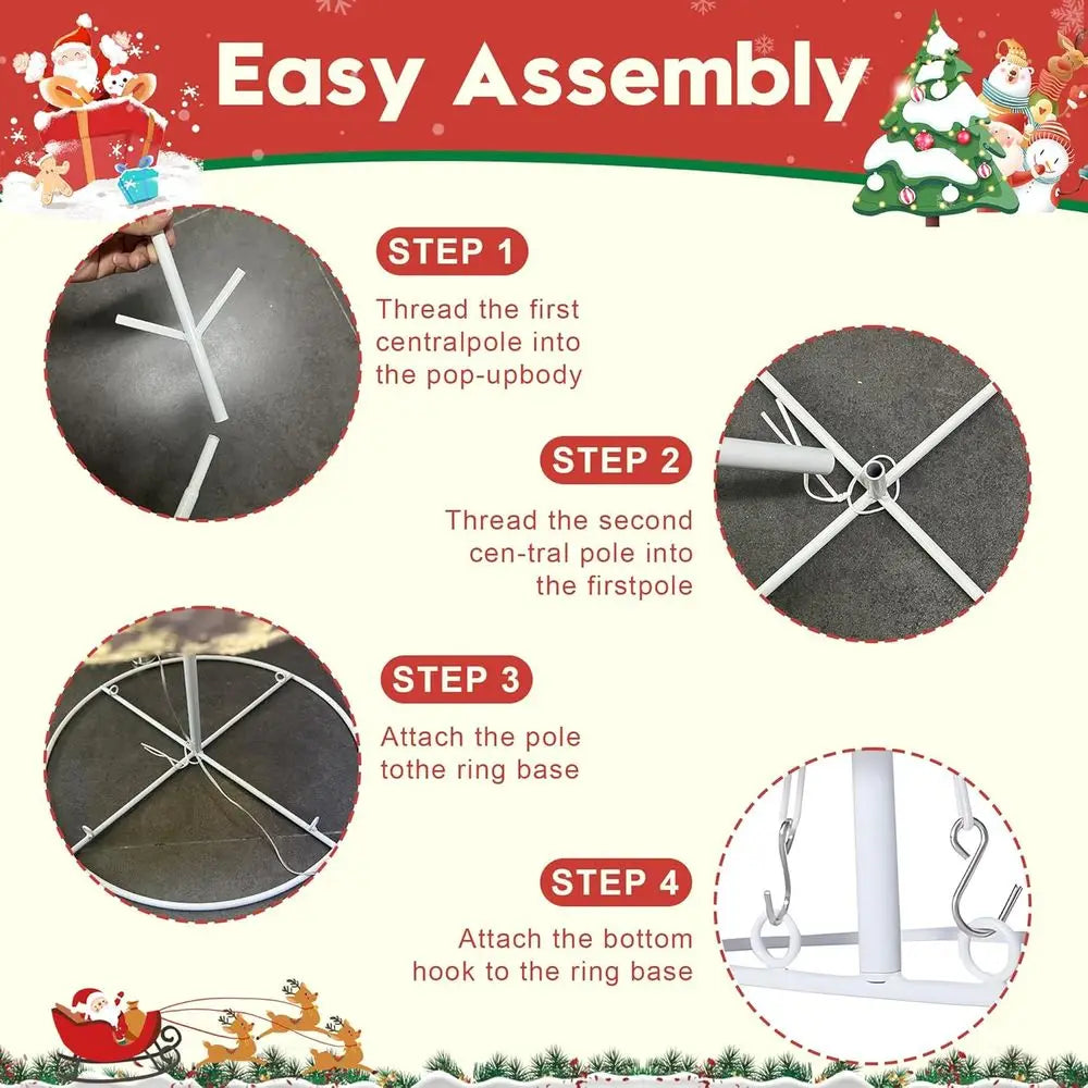 48 Tall Collapsible LED Snowman with 100 Lights - Outdoor Holiday Decor for Christmas, New Year, Winter
