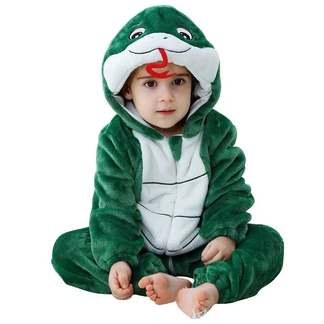 MICHLEY Halloween Winter Baby Rompers Hooded Flannel Cosplay Toddler Infant Clothes Bodysuits Jumpsuit Costume For Girl Boy
