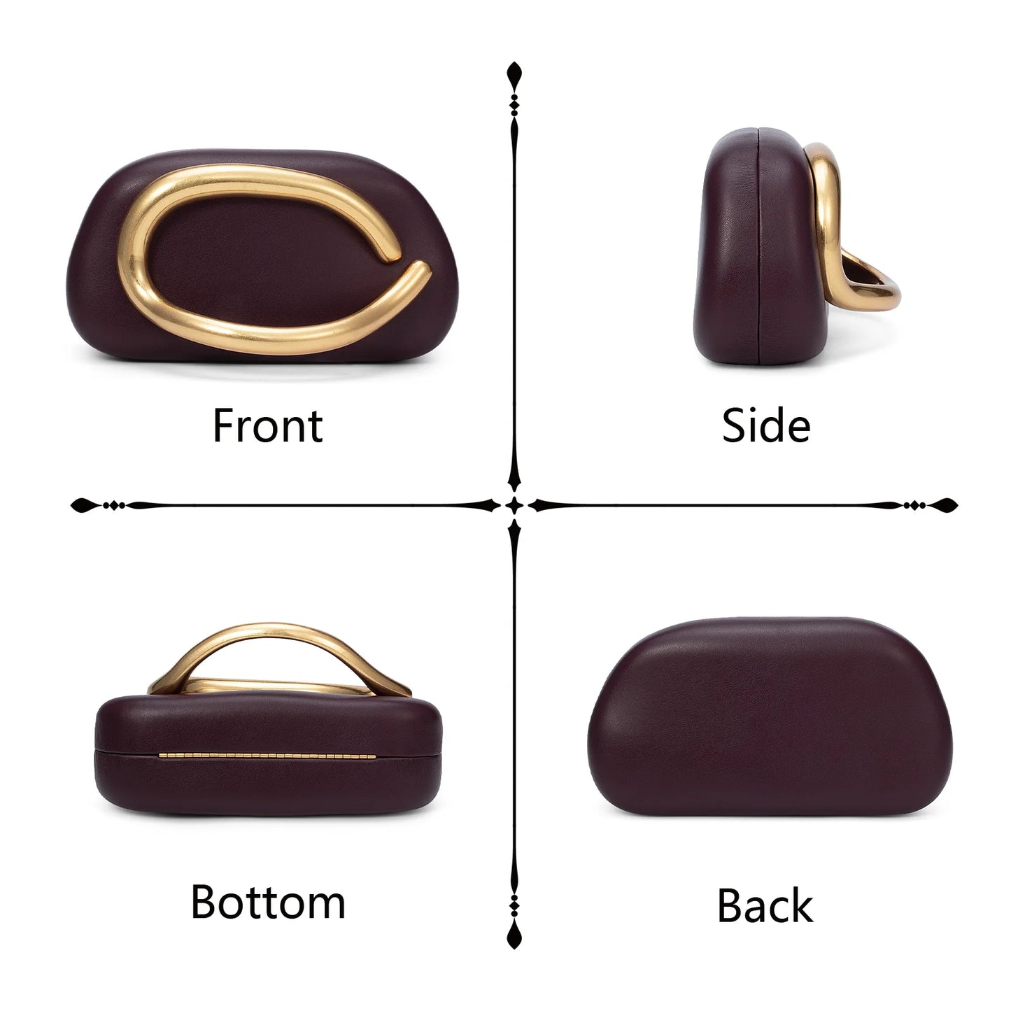 PU Leather Fashion Luxury Box Clutch Handbag Women Evening Banquet Bags Wedding Party Chain Crossbody Shoulder Bag Dinner Purses