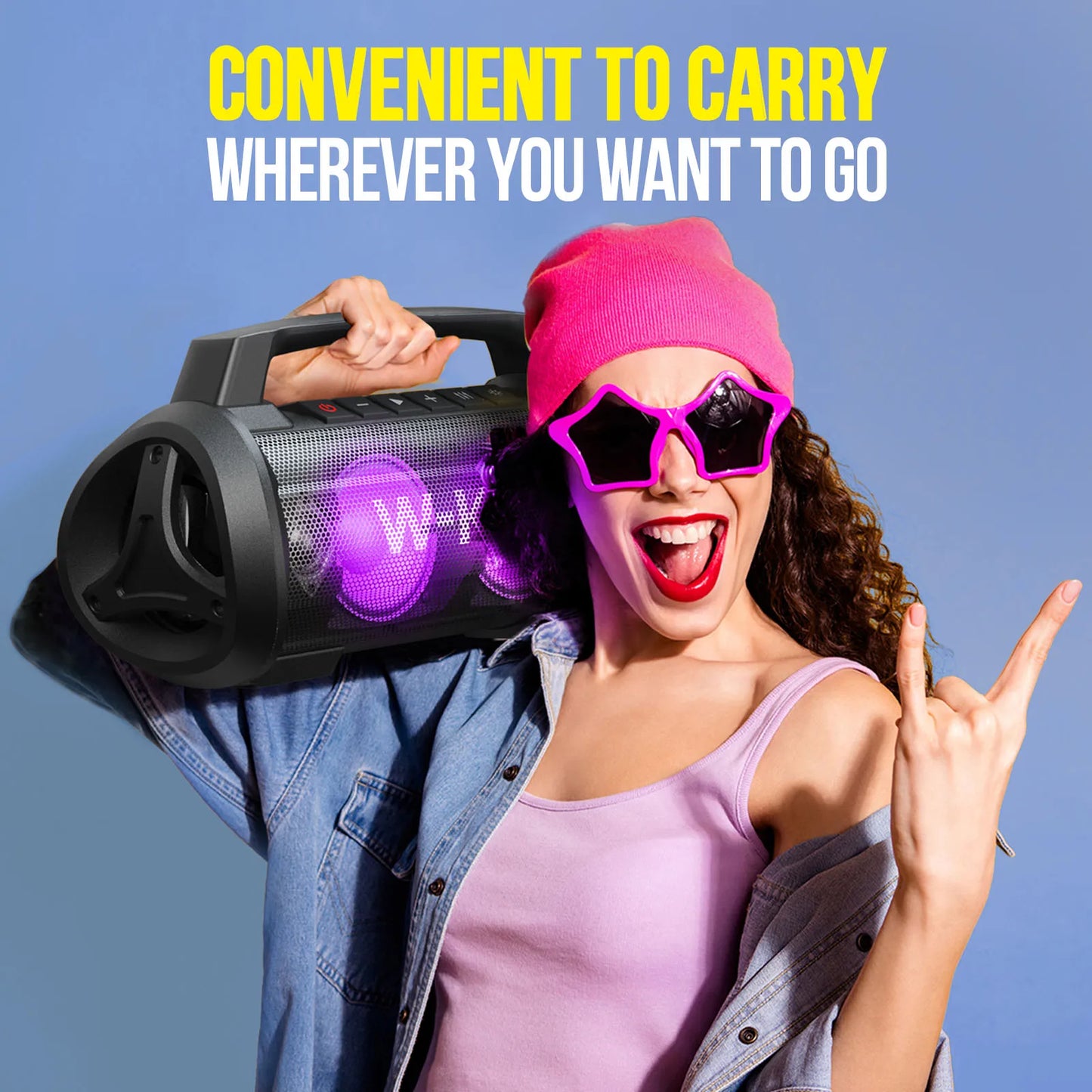 W-KING 70W RMS Bluetooth Portable Speaker,  Speaker Wireless Loud IPX6 Waterproof Bluetooth Speakers with Subwoofer/Bass Boost