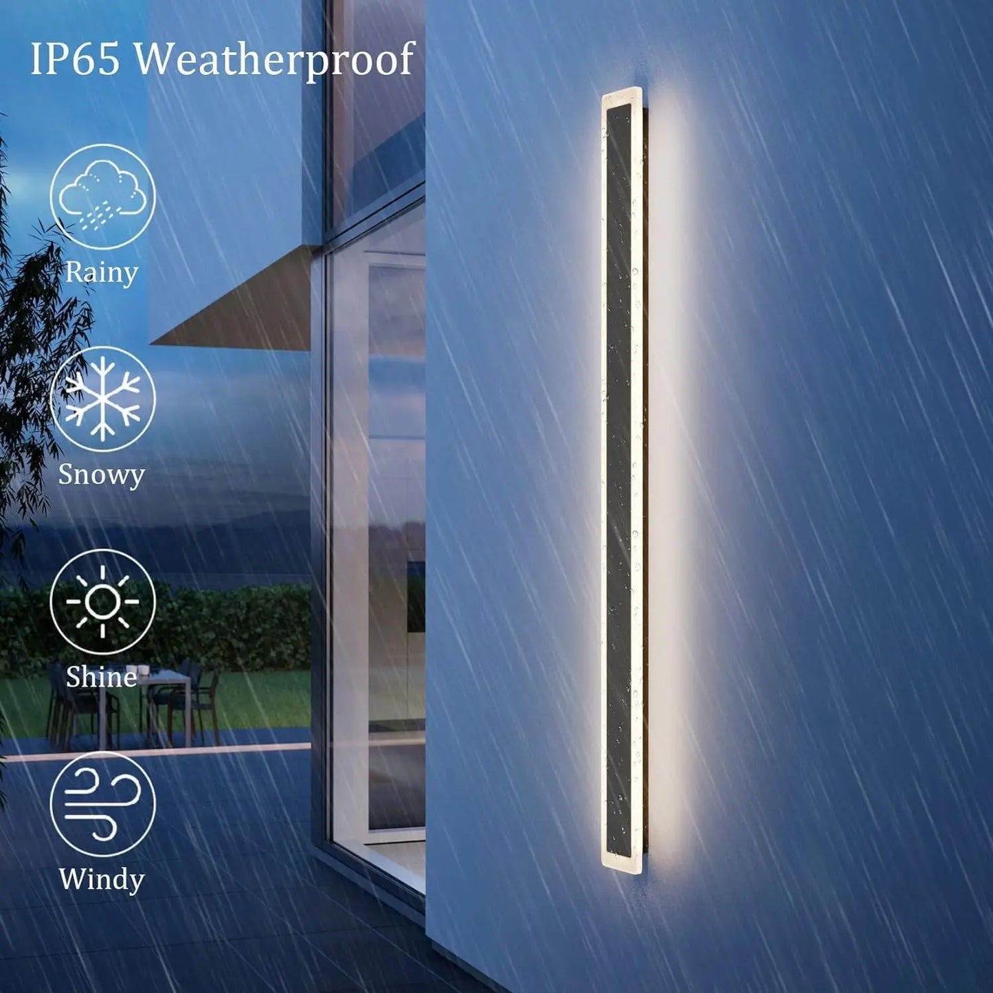 Long Wall Lamp Modern LED Waterproof IP 65 Outdoor Wall Mount Lighting Fixture Garden Porch Sconce Lantern Sconces Luminaire