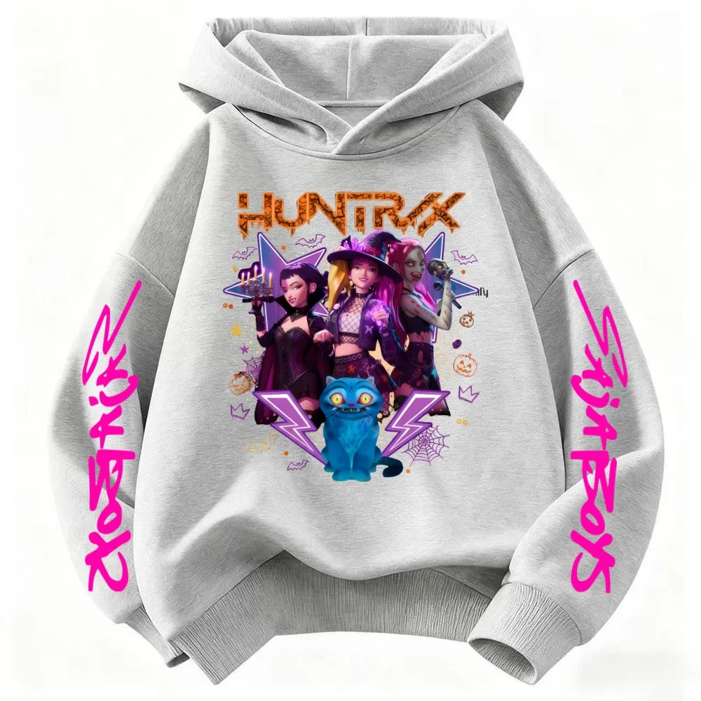 2025 Autumn winter children's hoodie K Pop Demon Hunters clothing leisure outerwear 3 - 12 years Boys and Girls