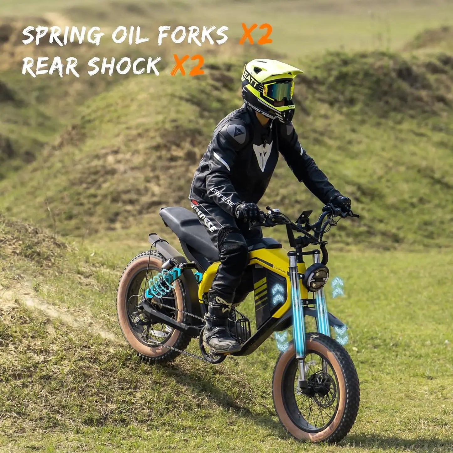 Luckeep M5 Ultra Electric Bike for Adults/Teen, 3000W Peak Dual Motor, 52V 40Ah Dual Battery,160 Miles 32MPH