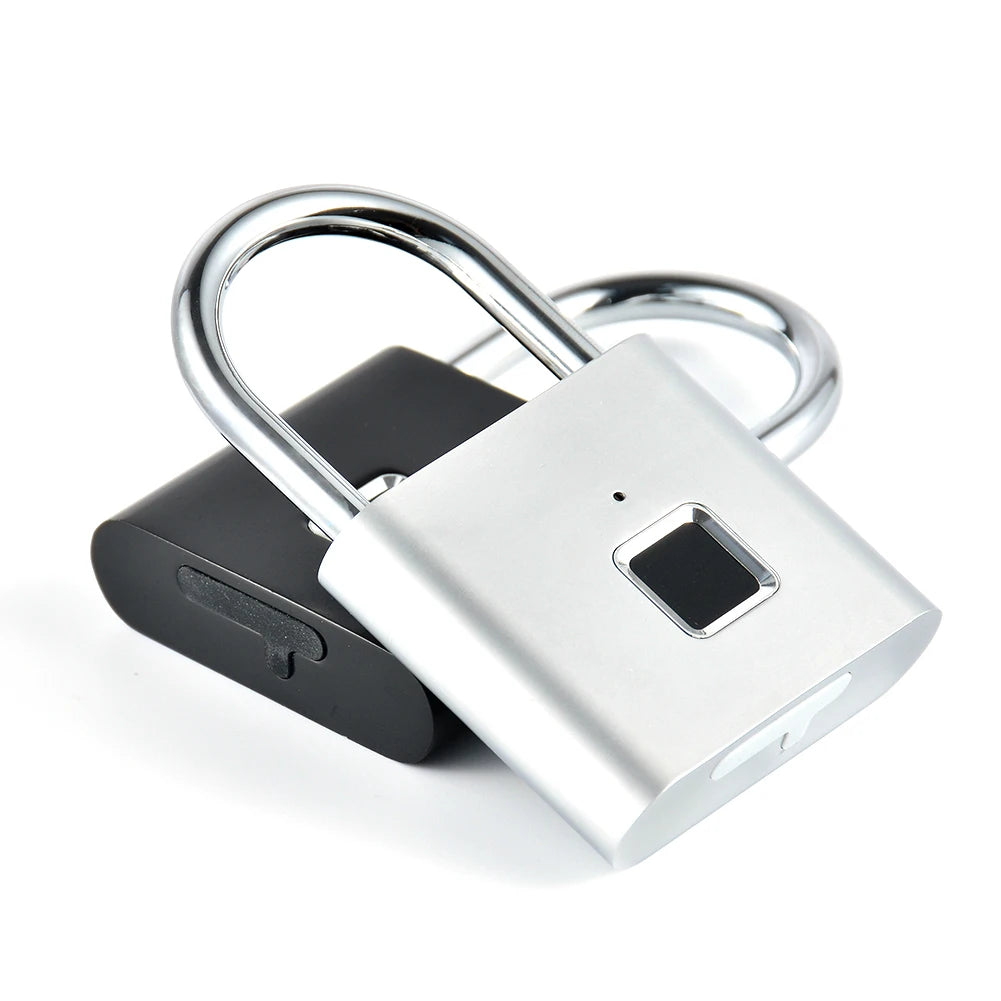 Waterproof Smart Fingerprint Door Lock Anti-theft Padlock for Luggage Case Rechargeable Fingerprint Lock