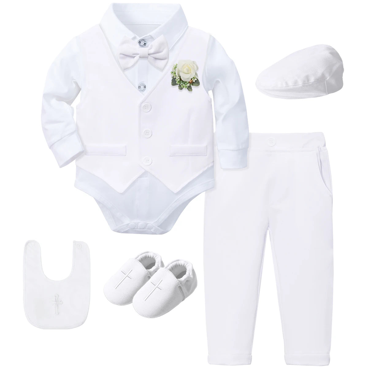 Baptism Outfit Boy Infant Baby Church Christening Suit Toddler White Blessing Set Newborn Easter Birthday Party Gift Clothes