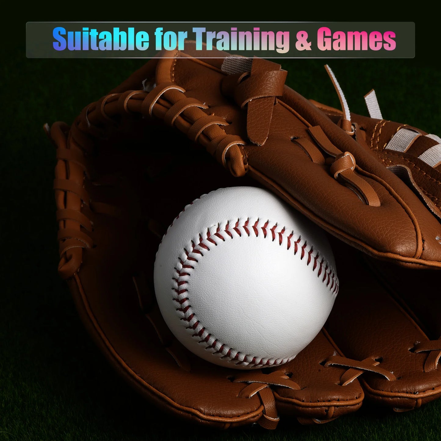 9 Inch Baseball 6 Pack Baseballs Soft Bulk Standard Size Adult Leather Training Baseball Unmarked Baseballs for Youth Pitching