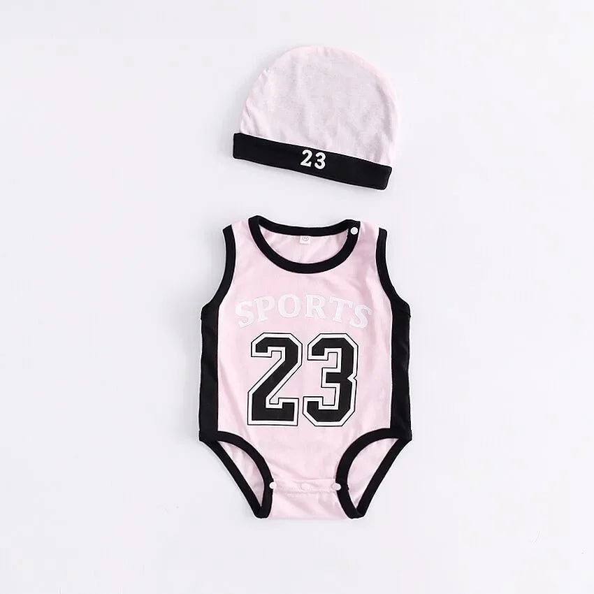 Baby girl clothes clothing summer sleeveless triangle Romper suit hat baby jumpsuit male and female babies clothes