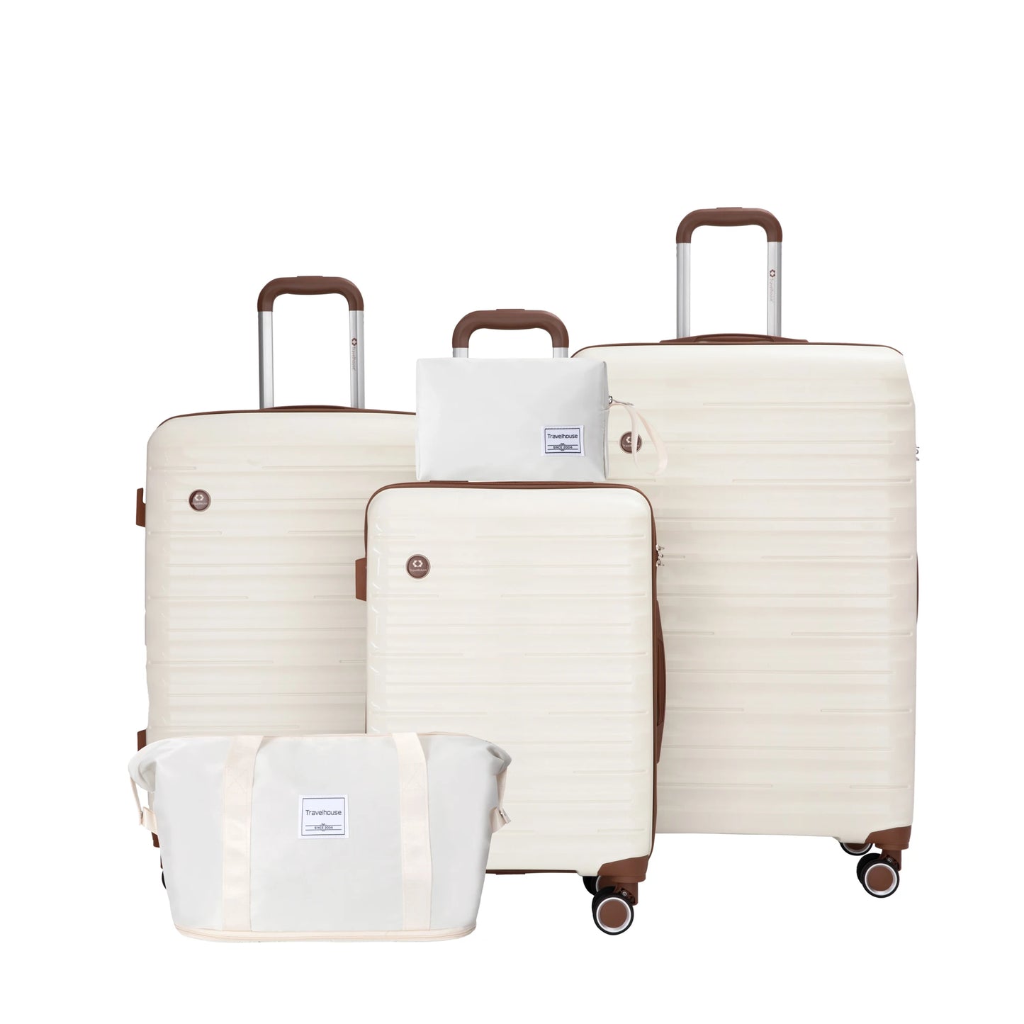 Luggage Sets 5 Piece,Suitcases with Double Spinner Wheels and TSA Lock,Hard-case 3 set Luggage with Travel Duffel Bag