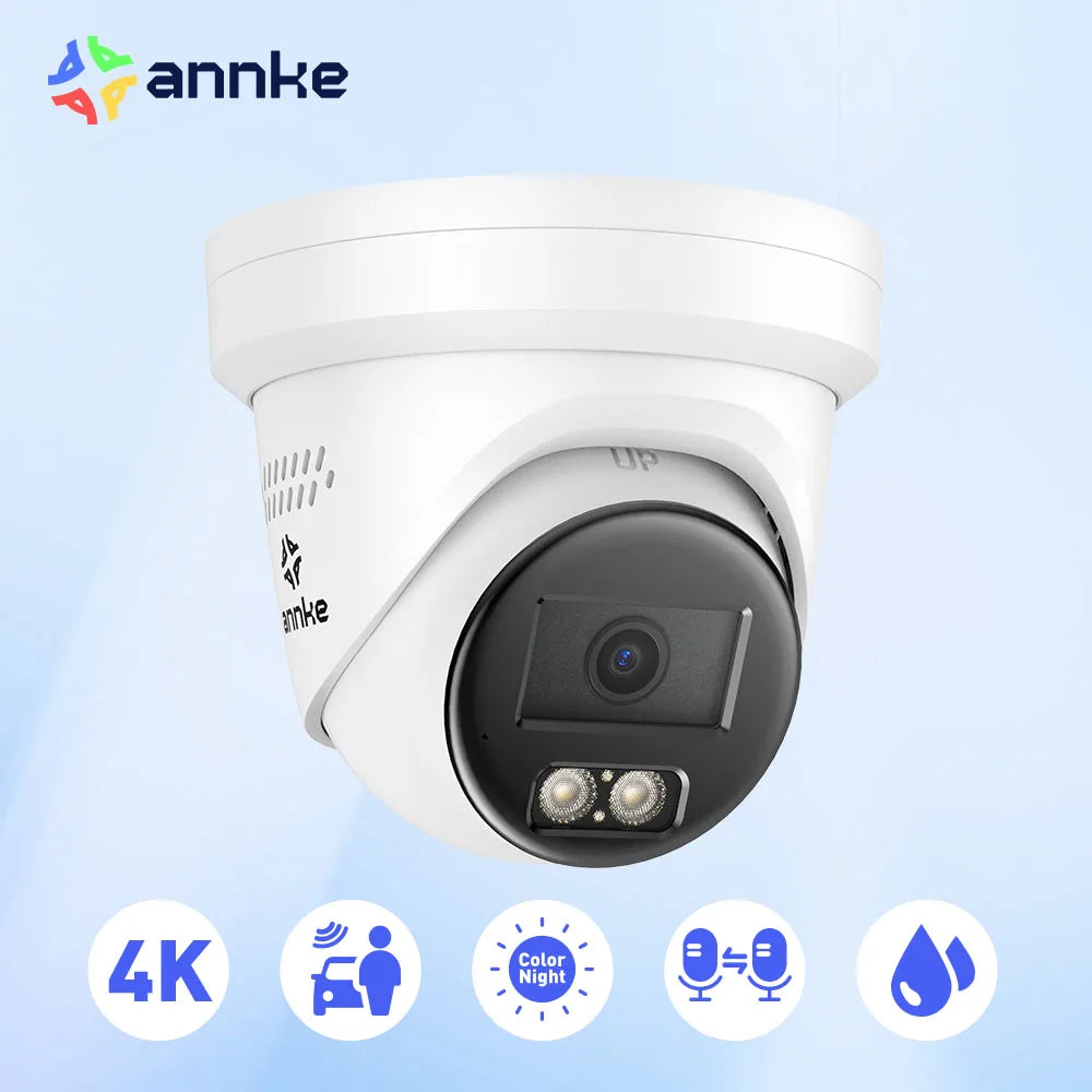 ANNKE 4K IP Camera Full Color Night Vision Network Security  Cam Outdoor Two-way Audio IP67 8MP POE CCTV Surveillance Video Cam