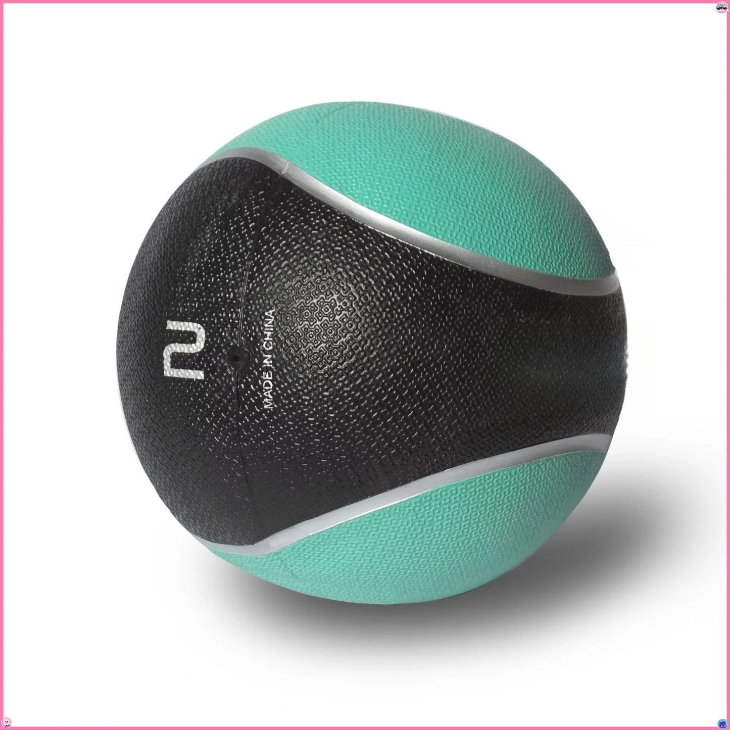 2 lb Rubber Exercise Ball with Textured Grips - Durable Strength Training Equipment for the Gym