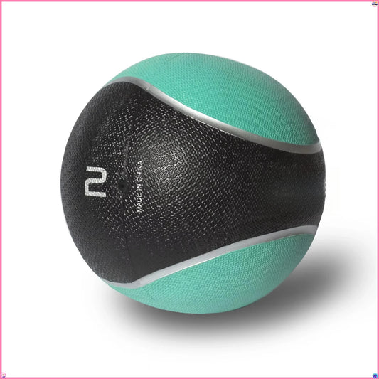 2 lb Rubber Exercise Ball with Textured Grips - Durable Strength Training Equipment for the Gym