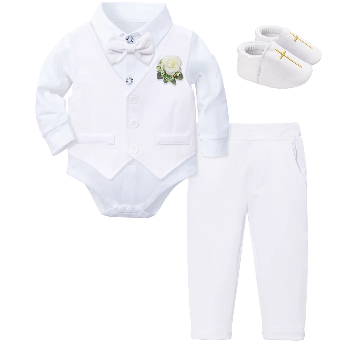 Baptism Outfit Boy Infant Baby Church Christening Suit Toddler White Blessing Set Newborn Easter Birthday Party Gift Clothes