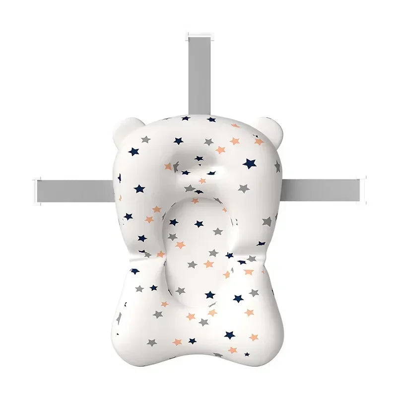 Baby Bath Seat Support Mat Infant Anti-Slip Soft Comfort Body Cushion Foldable Baby Bath Tub Pad Chair Newborn Bathtub Pillow