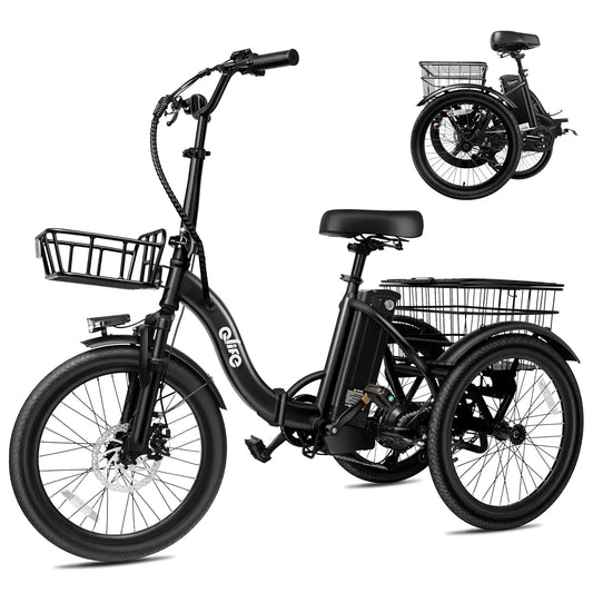 Triker Electric Bike, Peak 750W Brushless Motor Folding Trike Ebike, 468Wh Removable Battery, Step-Thru 3 Wheel, Customized